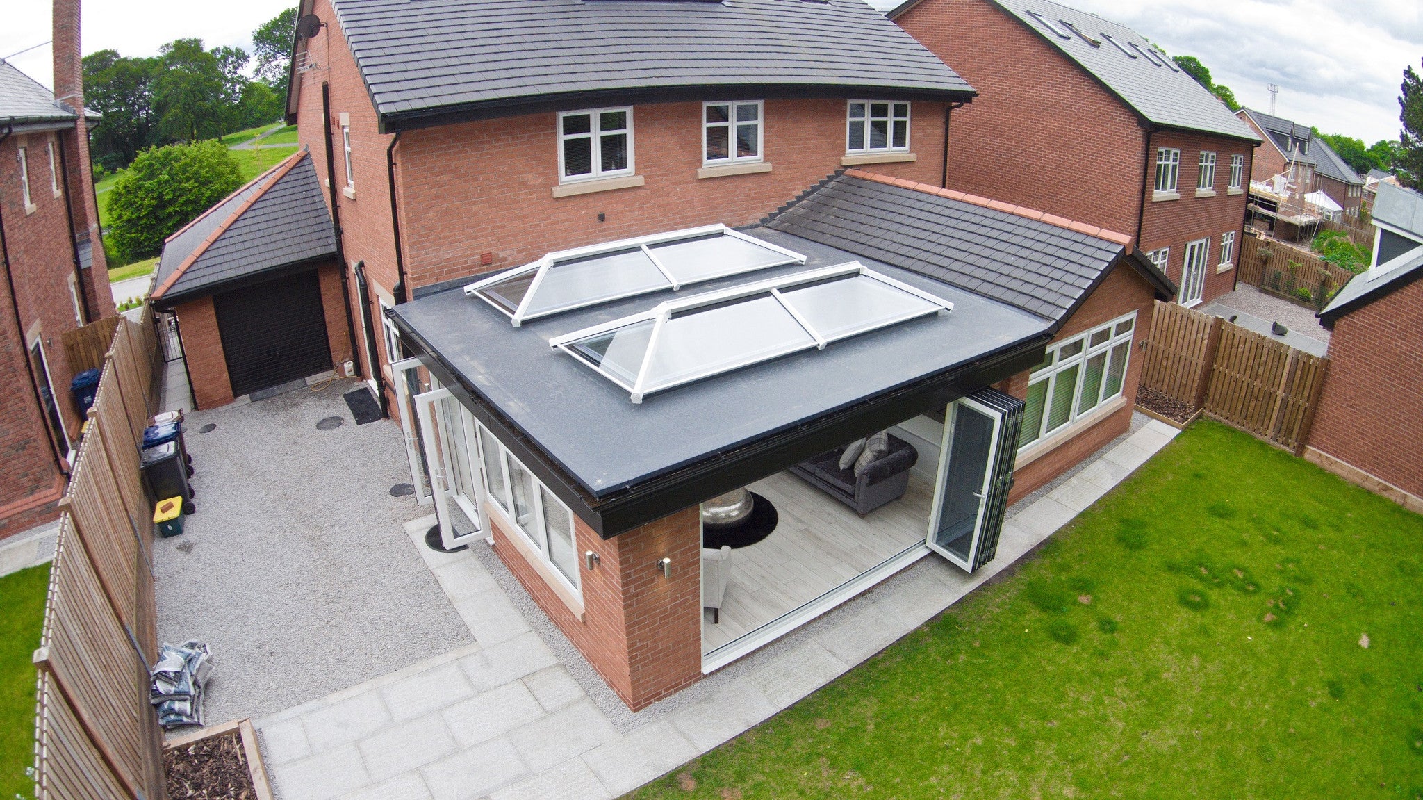 4000 X 2000 Aluminium Lantern Roof UltraSKY (UNGLAZED)