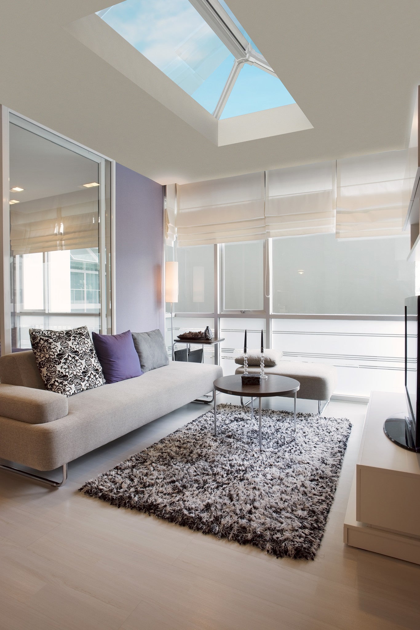 1000 x 2500 Aluminium Lantern Roof UltraSKY (UNGLAZED)