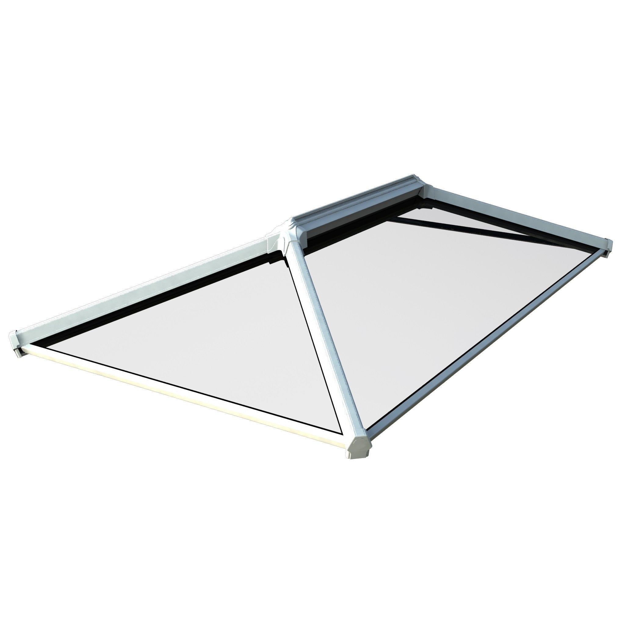 WHITE UPVC LANTERN ROOF (UNGLAZED) EXTRA WIDE