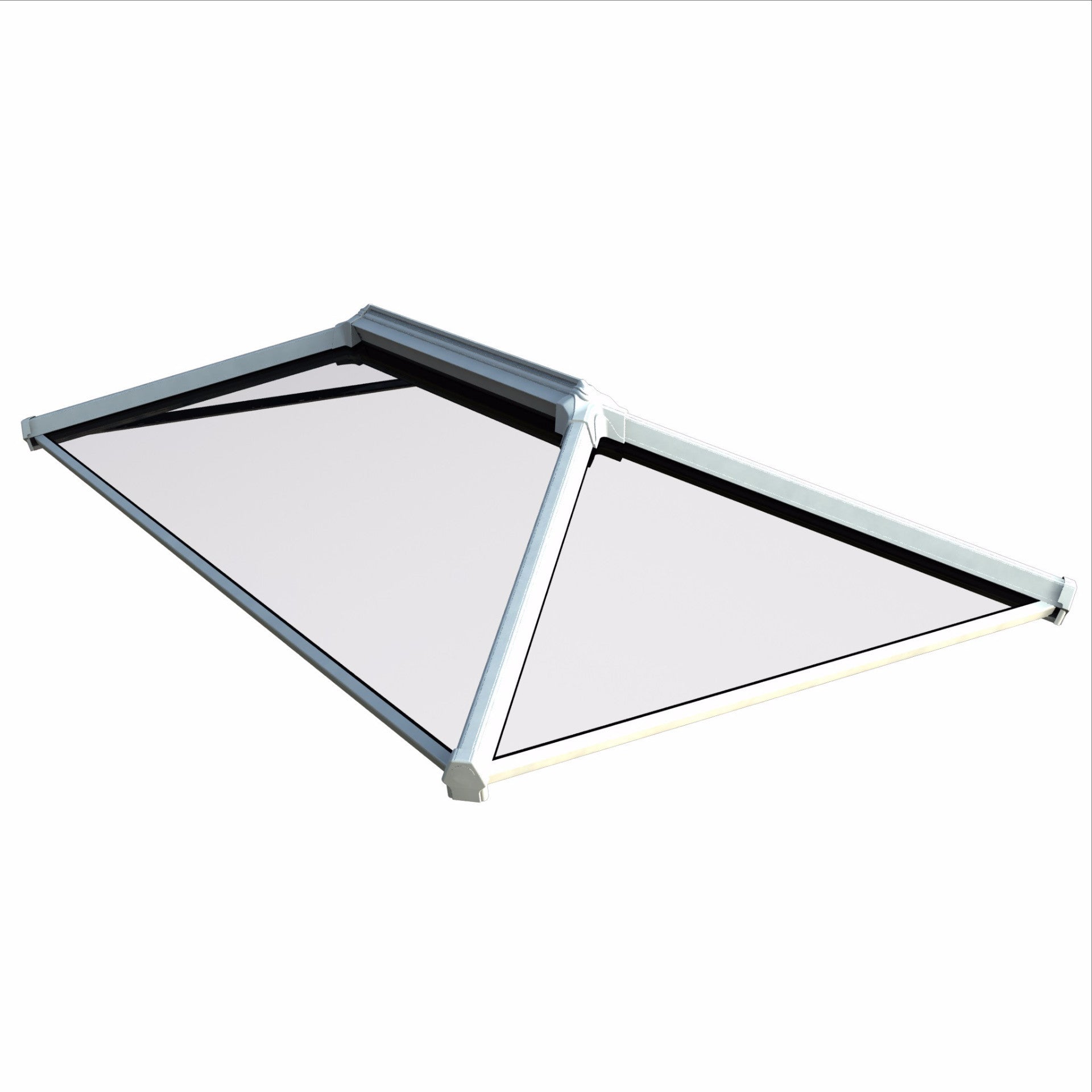 WHITE UPVC LANTERN ROOF (UNGLAZED) 1000mm x 1500mm