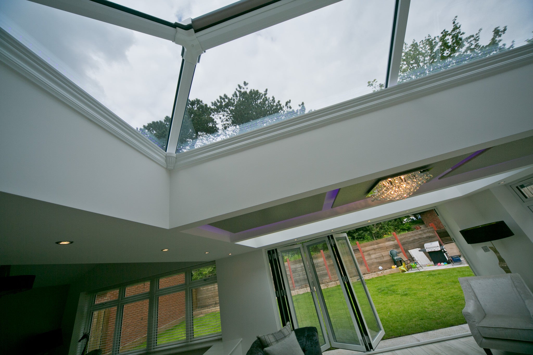 WHITE UPVC LANTERN ROOF EXTRA LONG (UNGLAZED)