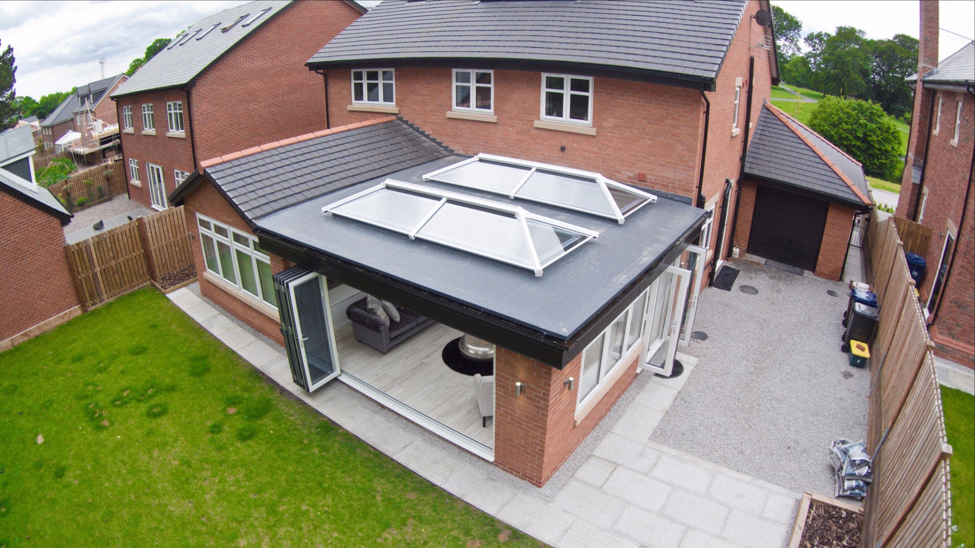 3500 x 1000  Aluminium Lantern Roof UltraSKY (UNGLAZED)